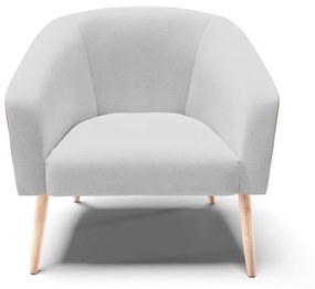 Poltrona Decorativa Pé Palito Natural kit 2 Stella Nozes/Linho Cinza D03 - D'Rossi