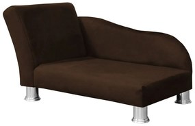 Divã Cama Pet Luxo para Cães E Gatos Elegante Confortável Suede Marrom