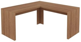 Mesa De Escritório Escrivaninha De Canto Home Office Amêndoa