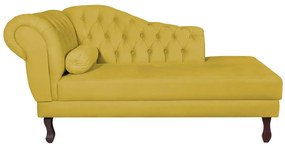 Recamier Diana 185cm Lado Direito Suede Amarelo - ADJ Decor