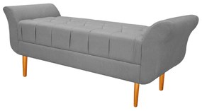 Recamier Estofado Ari 195 cm King Size Suede Cinza - ADJ Decor