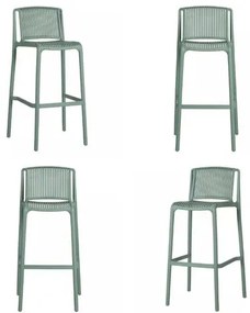 Kit 04 Banquetas Floripa Alta Cor Verde Aloe-Vera - 72977 Sun House