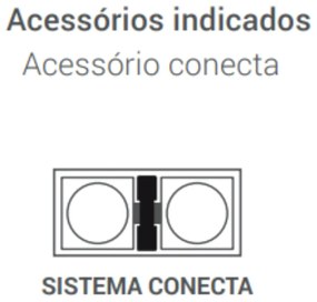Spot De Embutir Quadrado Recuado 17X17X4,4Cm 1 X Ar111 - Preto | Opus...