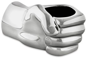 Cachepot "Mao Prata" Em Ceramica 7,5x15 cm M02 - D'Rossi