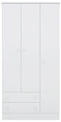 Guarda Roupa Infantil Doce Sonho 3 Portas Branco - Qmovi