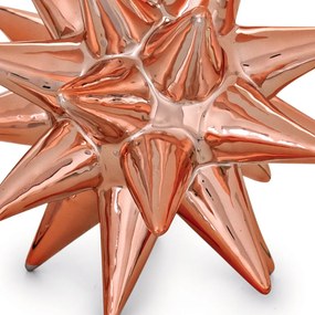 Enfeite Decorativo "Ouriço" em Cerâmica Rosê Gold 15x16 cm - D'Rossi