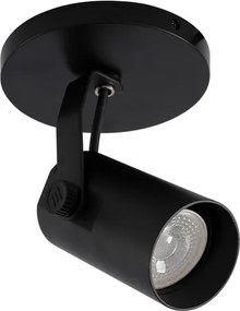 Spot Sobrepor Alumínio Com Canopla Ø6cm Flow - PRETO