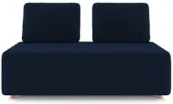 Sofá 2 Lugares 148cm Sala de Estar Rovier Veludo Azul Z32    - Mpozena