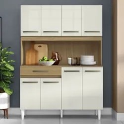 Armário de Cozinha Compacta 121cm Thalorin Atacama/Off A15 - Mpozenato