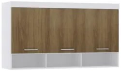 Armário Aéreo Ponte Modulado 145cm Taiga Branco/Avelã L01 - Mpozenato