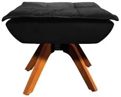 Puff Decorativo Sala de Estar Base Giratória Giromad Opla Suede Preto