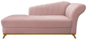 Recamier Vanessa 140cm Lado Esquerdo Suede Rosê - ADJ Decor