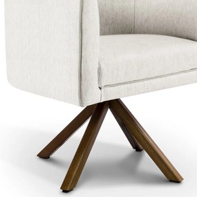 Poltrona Decorativa Sala de Estar Giratória Nix Linho G15 - Gran Belo