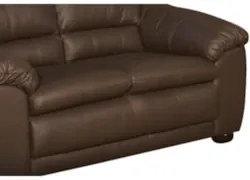 Sofá 2 Lugares Sala de Estar 155cm Veneza Couro Marrom - Scala Decor