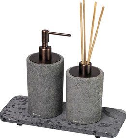 Conjunto Banheiro Duo Petra Bronze Escovado