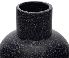 Vaso Decorativo em Cerâmica Flocos Preto 20x13 cm - D'Rossi