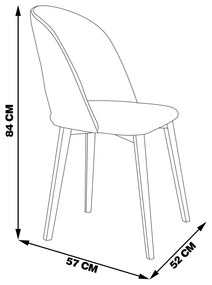 Kit 5 Cadeiras Decorativas Sala de Jantar Madeira Maciça Hadassa Linho Cinza/Freijó G13 - Gran Belo