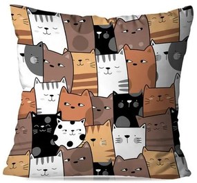 Capa de Almofada Gatos 1 Peça