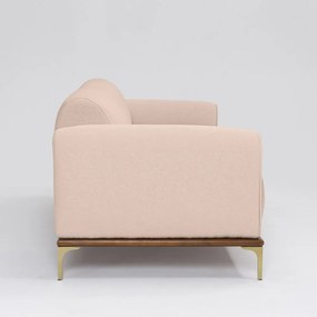 Sofá 3 Lugares Tóquio D07 230cm Linho Mescla Bege - D'Rossi
