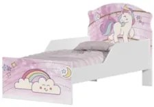 Mini Cama Infantil 148x68cm Com Proteção Lateral Unicórnio K06 - Mpoze