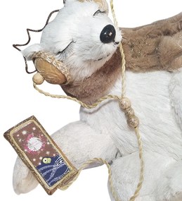 Boneco Natal Urso Femea Fashion 23 x 33,5 Cm - D'Rossi
