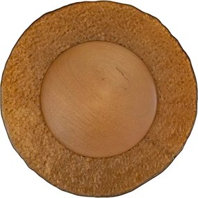 Arandela Led Madeira E Vidro Ambar 10,4W 3000K Eclipse