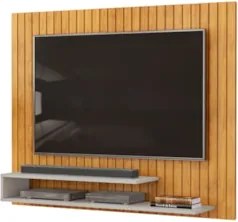 Painel TV 55 Pol 134cm Ripado David D04 Cedro/Bali - Mpozenato