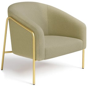 Poltrona Sala Industrial Alta Dourado Stella Bouclê D03 - D'Rossi - Pistache