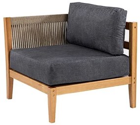 Sofa Modulo Canto Direito Cannes Cor Preto Base Mel - 72385 Sun House