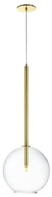 Pendente Globo Aberto Ø25X60Cm 1 X G9 Metal E Globo Ø25Cm |Old Artisan... (PRETO, AMBAR)