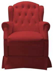 Poltrona Baby Amamentação Balanço Courino Vermelho
