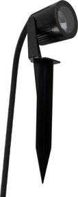 Espeto Led Aluminio Preto 6,5W 360Lm Ip67 3000K S.Ground