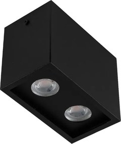 Plafon De Sobrepor Aluminio 10X5,5Cm Piccolo - PRETO