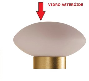 Pendente Sakai Ø92,5X55Cm 7Xg9 Vidro Disco Asteroide / Haste Fixa | Us... (OL-F - Verde Oliva Fosco, FOSCO)