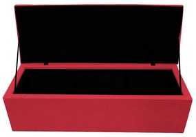 Calçadeira Copenhague 140 cm Casal Suede Vermelho - ADJ Decor