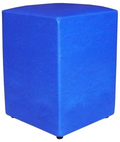 Mini Puff Pop Quadrado em Couro Sintético - Azul Royal