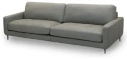 Sofá 3 Lugares Para Sala 210cm Alicie L08 Couro Cinza Claro - Mpozena