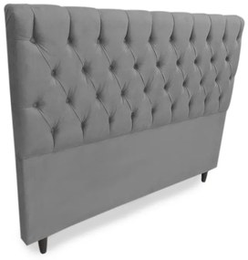 Cabeceira Cama Box Solteiro 100cm Nicole Suede Cinza - Sheep Estofados - Cinza