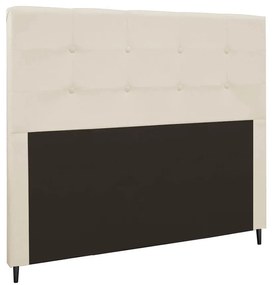 Cabeceira Casal Cama Box 140cm para Quarto Luna Suede M11 - D'Rossi - Bege