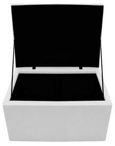Calçadeira Copenhague 90 cm Solteiro Corano Branco - ADJ Decor