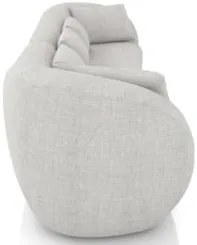 Sofá 3 Lugares 232cm Orgânico Pé Madeira Yume Linho Gelo Z55 - Mpozena