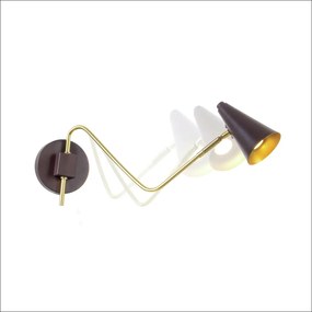 Arandela Cordoba 20X12X51,5Cm Cone Articulado Metal Alumínio 01Xmr11 -... (PRETO)