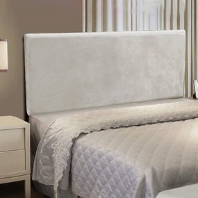 Cabeceira Casal Queen Cama Box 160cm Painel Clean Suede M11 - D'Rossi - Cinza