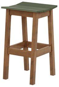 Banqueta Alta Bistrô Verde Musgo - Wood Prime MP 33221