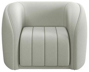 Poltrona Decorativa Sala de Estar Adam Veludo Cinza Claro G45 - Gran Belo