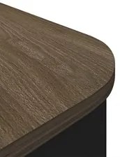 Conjunto Escritório 3 Peças Mesa Lado Direito Corp A06 Charuto/Preto -