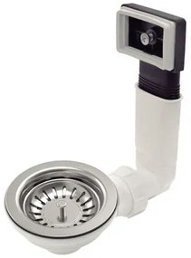 Válvula Tramontina 4 1/2" Luxo com Escape em Aço Inox Polido e Polipropileno para Pias e Cubas
