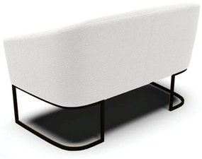Sofá 2 Lugares Namoradeira Industrial Preto Stella Bouclê Mostarda D03 - D'Rossi