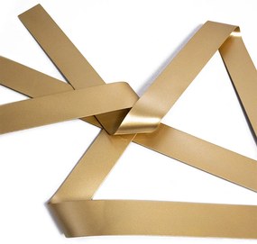 Escultura Decorativa Artesanal Vertical Dourado 1,20m - D'Rossi