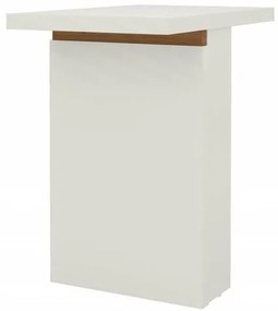 Canto de Mesa Escritorio Ipojuca cor Off White com Freijo 73 cm (ALT) - 56105 Sun House